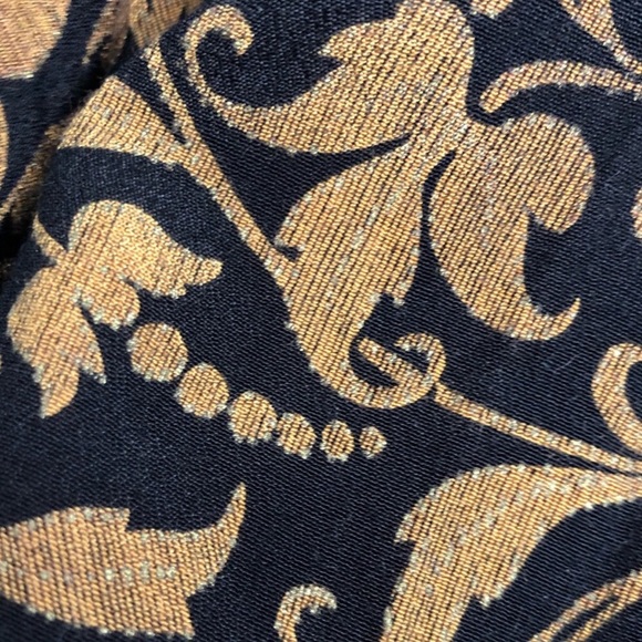 Vntage 90s Damask Floral Button Down Shirt Flowy S - Picture 4 of 5